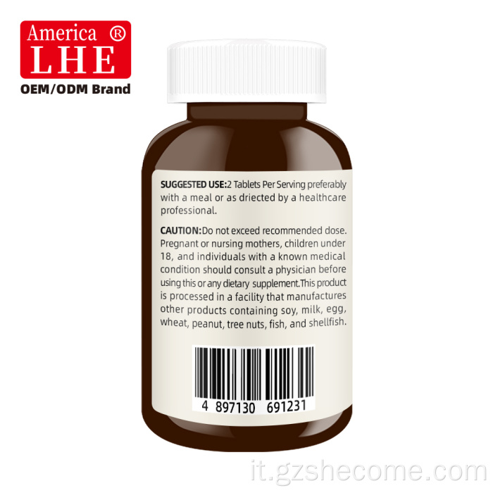 Supporto per la digestione delle proteine ​​in compresse di enzimi digestivi Shecome